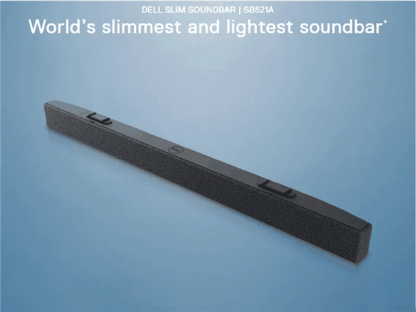 <b>戴尔发布最轻薄条形音箱 磁力吸附即可安装</b>